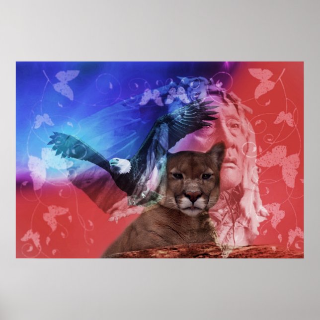 Leiter des nationalen Amerikanischen Ureinwohners Poster (Vorne)