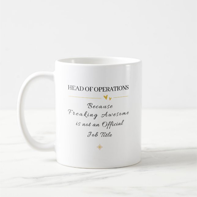 Leiter des Operationsbüros Zitat Kaffeetasse (Links)