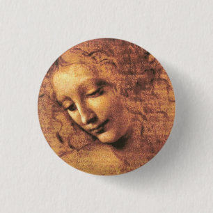 Leiter einer Frau La Scapigliata Leonardo Da Vinci Button