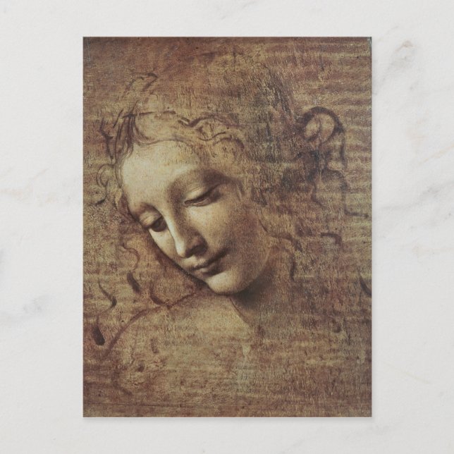 Leiter einer jungen Frau mit Tousled Hair oder, Le Postkarte (Vorderseite)