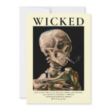 Leiter einer Skeleton Fine Art Halloween Einladung