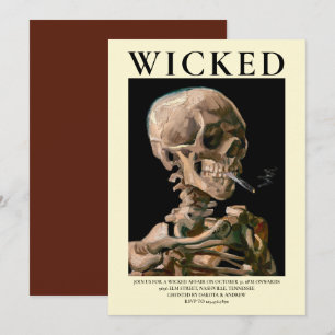 Leiter einer Skeleton Fine Art Halloween Einladung