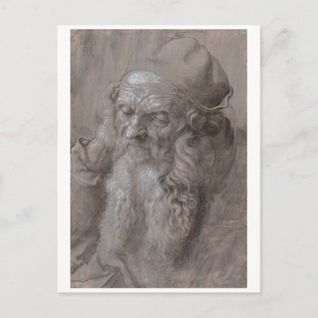 Leiter eines alten Mannes von Albrecht Durer Postkarte (Vorderseite)