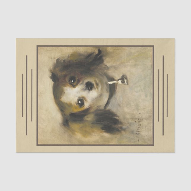 Leiter eines Hundes, Auguste Renoir Art Decoupage Seidenpapier (Vorderseite)