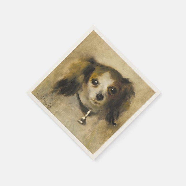 Leiter eines Hundes, Auguste Renoir Art Serviette (Ecke)