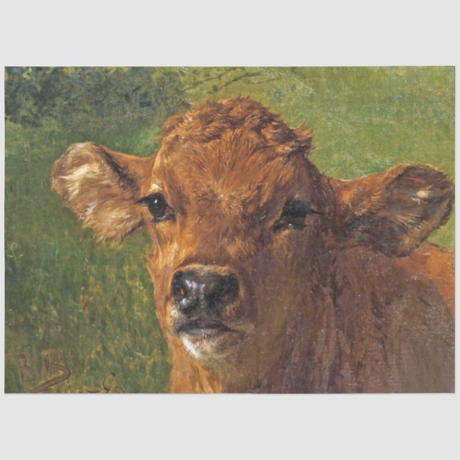 Leiter eines Kalbes (von Rosa Bonheur) Seidenpapier (Vorderseite)