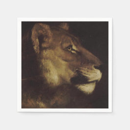 Leiter eines Löwen (Wildtier) Serviette