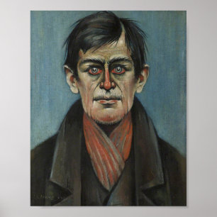Leiter eines Mannes mit roten Augen (von L.S. Lowr Poster