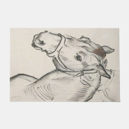 Leiter eines Pferdes (von Alfred Dehodencq) Fußmatte