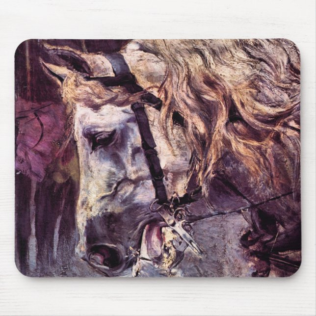Leiter eines Pferdes von Giovanni Boldini, Vintage Mousepad (Vorne)