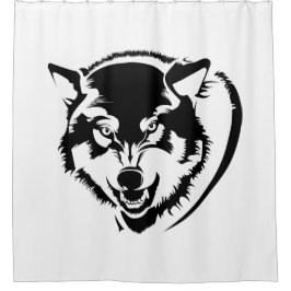 Leiter eines Wolfs Duschvorhang