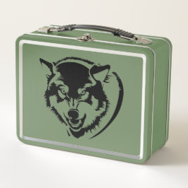 Leiter eines Wolfs Metall Brotdose