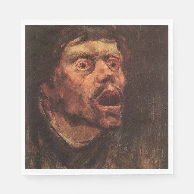 Leiter eines wütenden Mannes (Traurigkeit und Leid Serviette (Vorderseite)