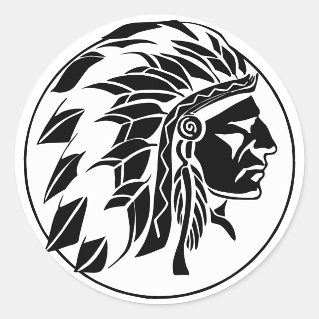 Leiter Indiens Runder Aufkleber (Vorderseite)