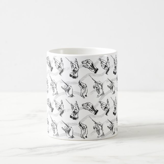 Leiter (Muster in schwarz und weiß) Kaffeetasse (Mittel)
