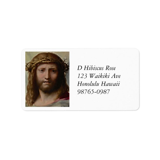 Leiter von Christ Correggio Adressaufkleber (Vorne)