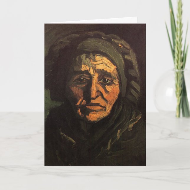 Leiterin der Peasant Woman Lace Cap von Vincent va Karte (Vorderseite)