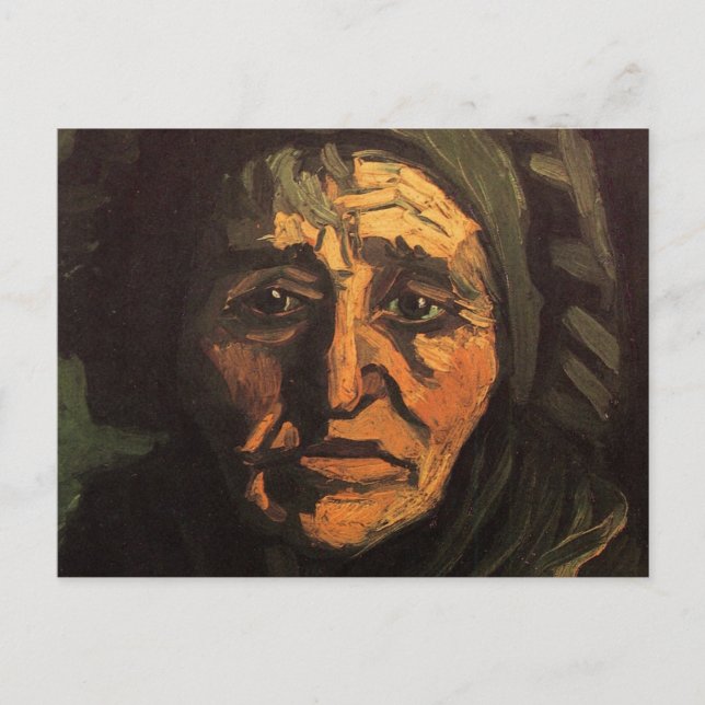 Leiterin der Peasant Woman Lace Cap von Vincent va Postkarte (Vorderseite)