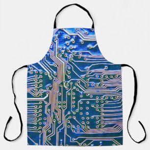 Leiterplatte, Computer,blau,Kondensator,Chip,ci Schürze