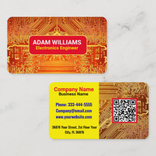 Leiterplatte (Elektronikingenieur) Gold QR Visitenkarte