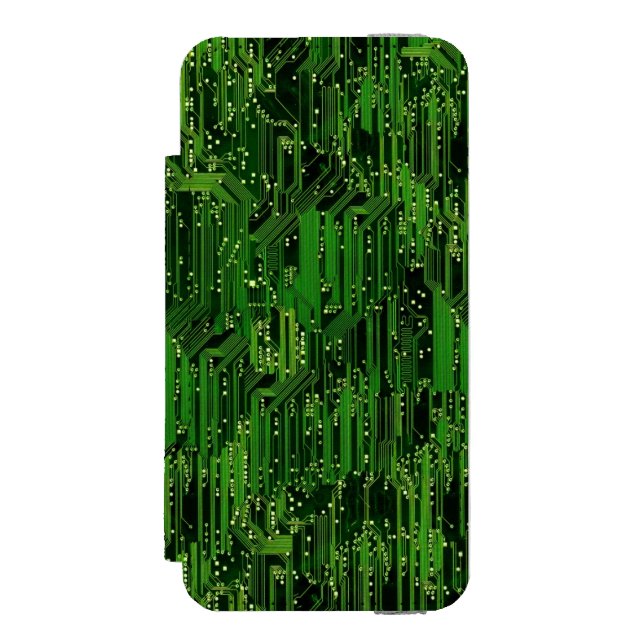 Leiterplattehintergrund Incipio iPhone Geldbeutel-Hülle (Folio Vorderseite)