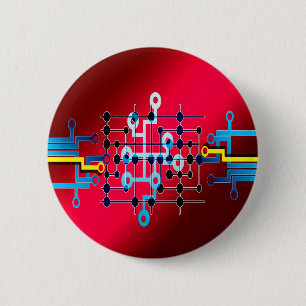 Leiterplatten-Leiterbahnen Kontrolle-Zentrum Button