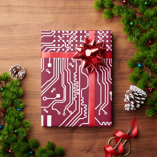 Leiterplattenmuster Geschenkpapier (Feiertagsgeschenk)