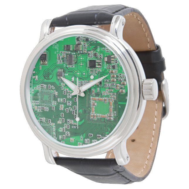 Leiterplattenplatine Armbanduhr (Schrägansicht)