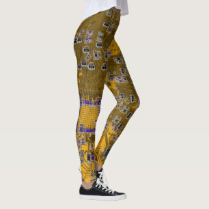Leiterplattenplatine Orange für gedruckte Leiterpl Leggings