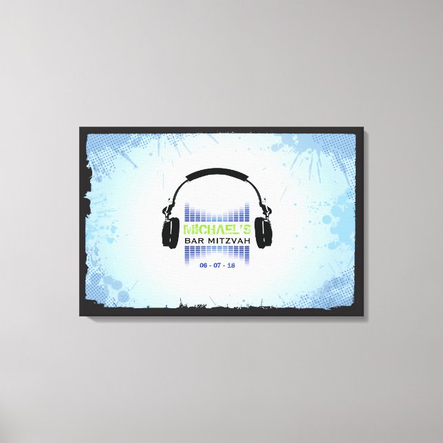 LEITFADEN Bat Bar Mitzvah Sign-In Board Leinwanddruck (Vorderseite)