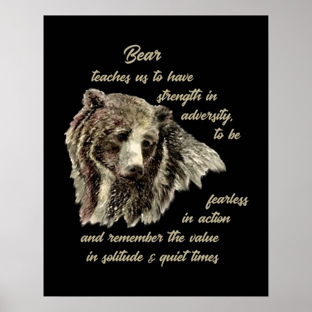 Leitfaden zum Tiergeist des Bären für Inspiration Poster (Vorne)