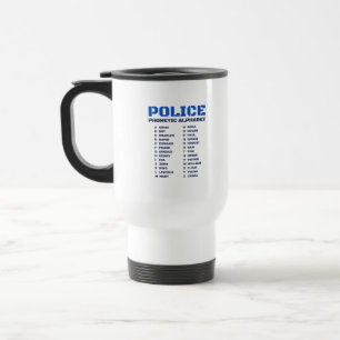 Leitfaden zur Polizei Phonetische Alphabet A bis Z Reisebecher