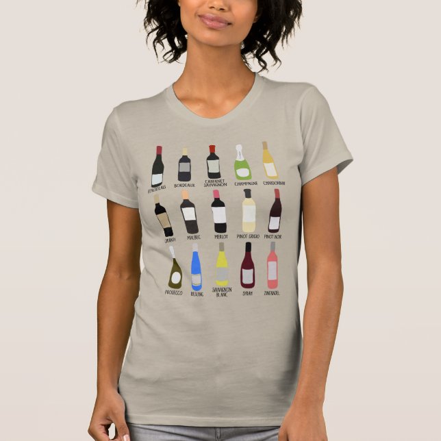 Leitfaden zur Weinflaschen Grafik T-Shirt (Vorderseite)