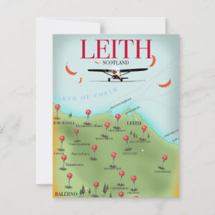 Leith Schottland Vintage-Stilkarte