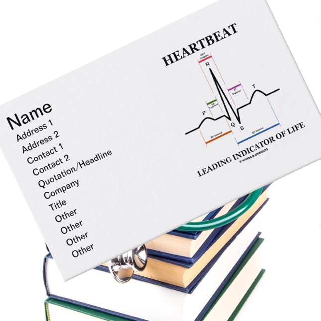 Leitindikator des Herzschlags (EKG/EKG) Visitenkarte (Customizable medical attitude biz card for anyone with a heartbeat!)