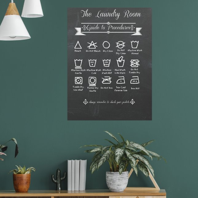 Leitplakat "Wäscherei" Poster (Wohnzimmer 1)