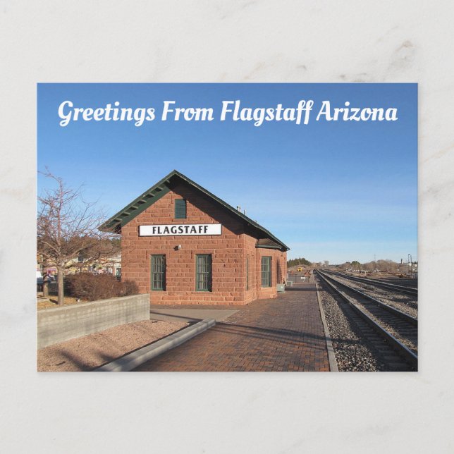 Leitstaff "Old Depot" Arizona Postkarte (Vorderseite)