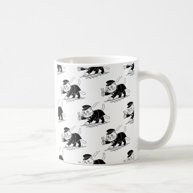 Leittor Cats Unite! Oshiya Cat Wird Feline Fun Kaffeetasse (Rechts)