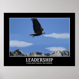 LEITUNG ~ Adler Kleineres Motivierend Poster