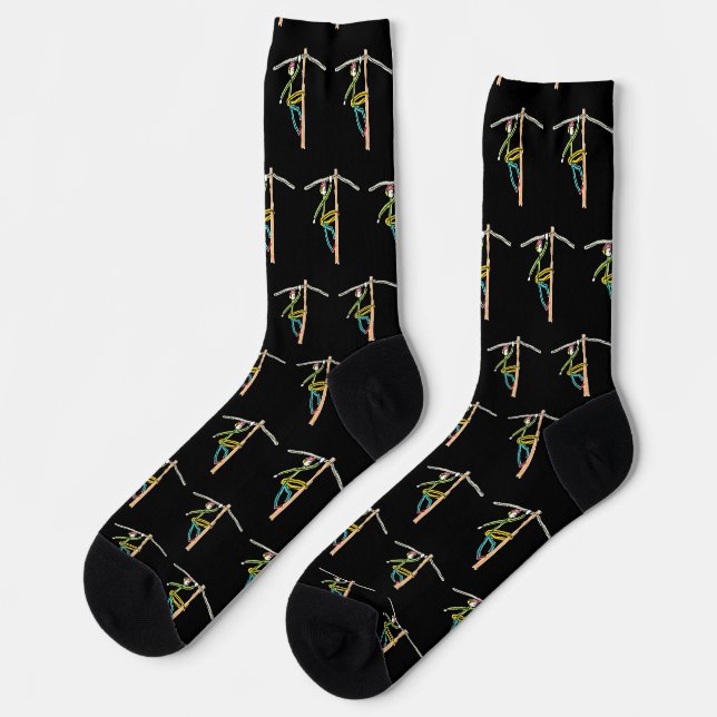 Leitungsmann Stickman Socken (Linkes Detail)