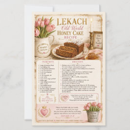 Lekach Alt-Welt-Honey-Cake-Rezeptkarte
