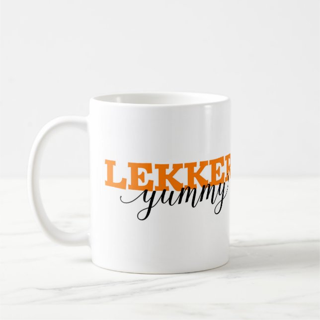 Lekker/leckeres niederländisches Wort-Vokabular Kaffeetasse (Links)