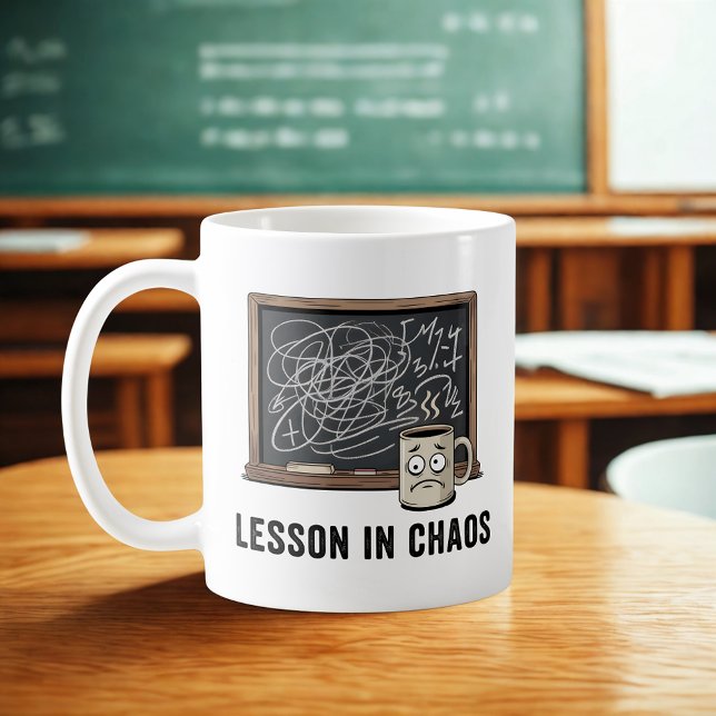 Lektion im Chaos | Schulleben Sarkasmus Kaffeetasse (Von Creator hochgeladen)