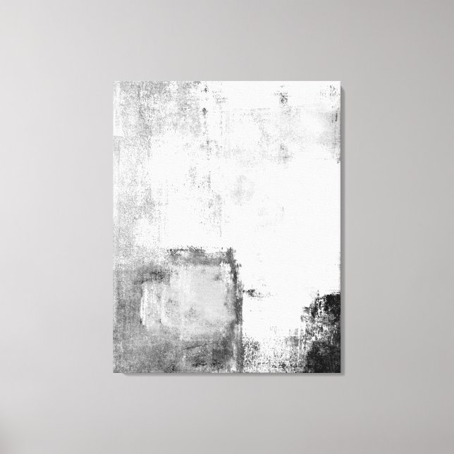 "Lektionen" Abstrakte Schwarz-Weiß-Kunst Leinwanddruck (Vorderseite)