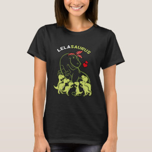 Lelasaurus Lela 6 Kinder Dinosaurier Mutter Tag T-Shirt