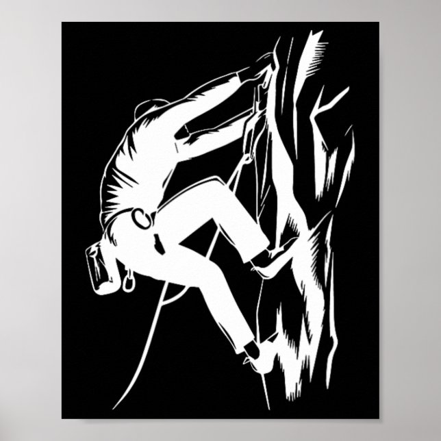 #lele Bergsteiger Bergsteigen Felsenkletterer M Poster (Vorne)
