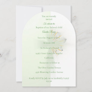 L'élégance florale croise invitation au baptême