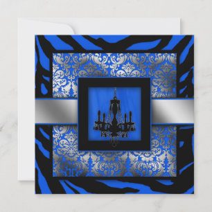 L'élégant chandelier Invitation de mariage Zebra B