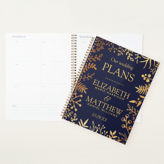 L'élégante collection de Mariages floraux marine e (Devant avec enveloppe)
