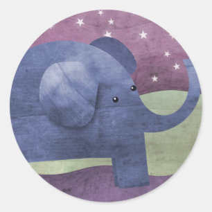 L'éléphant souhaite sur une étoile - autocollants